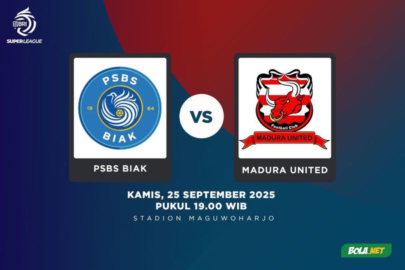 Prediksi BRI Super League: PSBS Biak vs Madura United 25 September 2025